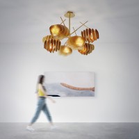 <a href="https://www.galeriegosserez.com/artistes/poujardieu-vincent.html">Vincent Poujardieu</a> - Mini Bee Circle (8 nest) - Hanging lamp